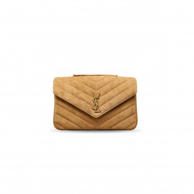YSL LOULOU MATELASSÉ SUEDE SHOULDER BAG 803541 (32*22*10cm)